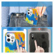 Kingxbar Watercolor Series color case for iPhone 12 Pro / iPhone 12 yellowblue