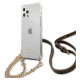 Guess GUHCP12MKC4GSGO iPhone 12/12 Pro 6.1" Transparent hard case 4G Gold Chain