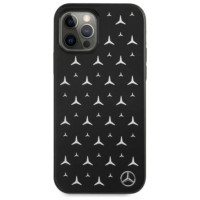 Mercedes MEHCP12MESPBK iPhone 12/12 Pro 6,1" czarny/black hardcase Silver Stars Pattern
