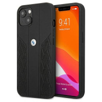 BMW Etui BMW BMHCP13SRSPPK iPhone 13 mini 5,4" czarny/black hardcase Leather Curve Perforate
