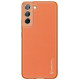 Dux Ducis Yolo elegant cover made of ecological leather for Samsung Galaxy S22 + (S22 Plus) orange
