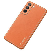 Dux Ducis Yolo elegant cover made of ecological leather for Samsung Galaxy S22 + (S22 Plus) orange