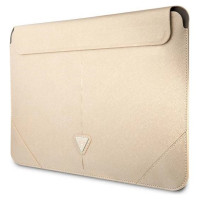Guess Saffiano Triangle Logo case for a 14" laptop - beige