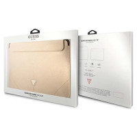 Guess Saffiano Triangle Logo case for a 14" laptop - beige