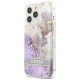 Guess GUHCP13LLFLSU iPhone 13 Pro / 13 6.1" purple/purple hardcase Flower Liquid Glitter