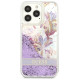 Guess GUHCP13LLFLSU iPhone 13 Pro / 13 6.1" purple/purple hardcase Flower Liquid Glitter