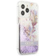 Guess GUHCP13LLFLSU iPhone 13 Pro / 13 6.1" purple/purple hardcase Flower Liquid Glitter