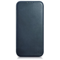 Icarer CE Oil Wax Premium Leather Folio Case Leather Case iPhone 14 Pro Magnetic Flip MagSafe Blue (AKI14220706-BU)