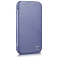 Icarer CE Premium Leather Folio Case iPhone 14 Pro Max Magnetic Flip Leather Folio Case MagSafe Light Purple (WMI14220716-LP)