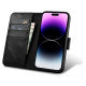 Icarer Oil Wax Wallet Case 2in1 Cover iPhone 14 Pro Leather Flip Cover Anti-RFID black (WMI14220722-BK)