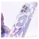 Kingxbar Butterfly Series magnetic case for iPhone 14 Plus MagSafe case with butterflies pink