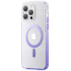 Kingxbar PQY Ice Crystal Series magnetic case for iPhone 14 Plus MagSafe purple