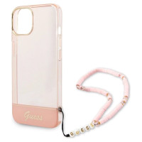 Guess GUHCP14MHGCOHP iPhone 14 Plus 6.7" pink/pink hardcase Translucent Pearl Strap