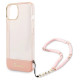 Guess GUHCP14MHGCOHP iPhone 14 Plus 6.7" pink/pink hardcase Translucent Pearl Strap