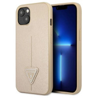 Guess GUHCP14SPSATLE iPhone 14 6,1 "beige / beige hardcase SaffianoTriangle Logo