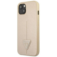 Guess GUHCP14SPSATLE iPhone 14 6,1 "beige / beige hardcase SaffianoTriangle Logo