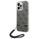 Guess GUOHCP14XH4STK iPhone 14 Pro Max 6.7" black/black hardcase 4G Print Strap