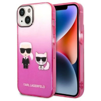 Karl Lagerfeld KLHCP14MTGKCP iPhone 14 Plus 6,7" hardcase różowy/pink Gradient Ikonik Karl & Choupette