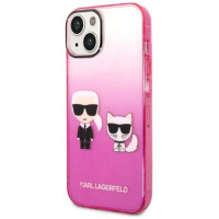 Karl Lagerfeld KLHCP14MTGKCP iPhone 14 Plus 6,7" hardcase różowy/pink Gradient Ikonik Karl & Choupette