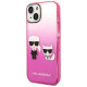 Karl Lagerfeld KLHCP14MTGKCP iPhone 14 Plus 6,7" hardcase różowy/pink Gradient Ikonik Karl & Choupette