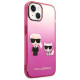 Karl Lagerfeld KLHCP14MTGKCP iPhone 14 Plus 6,7" hardcase różowy/pink Gradient Ikonik Karl & Choupette