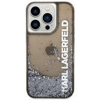 Karl Lagerfeld Liquid Glitter Elong case for iPhone 14 Pro - black