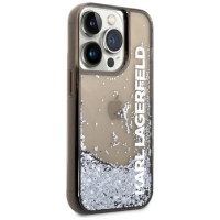 Karl Lagerfeld Liquid Glitter Elong case for iPhone 14 Pro - black