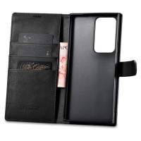 Icarer Wallet Case for Samsung Galaxy S23 Ultra leather case wallet black