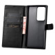 Icarer Wallet Case for Samsung Galaxy S23 Ultra leather case wallet black