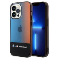 BMW Half Tricolor Case for iPhone 14 Pro Max 6.7" - Black