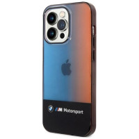 BMW Half Tricolor Case for iPhone 14 Pro Max 6.7" - Black