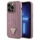 Guess GUHCP14LHDGTPP iPhone 14 Pro 6.1" pink/pink hardcase Rhinestone Triangle