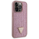 Guess GUHCP14LHDGTPP iPhone 14 Pro 6.1" pink/pink hardcase Rhinestone Triangle