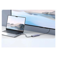 Ugreen Multifunctional HUB 5in1 USB-C - HDMI 1.4 / 3 x USB-A / USB-C PD 100W Ugreen CM511 - gray