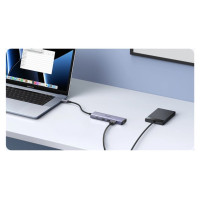 Ugreen Multifunctional HUB 5in1 USB-C - HDMI 1.4 / 3 x USB-A / USB-C PD 100W Ugreen CM511 - gray