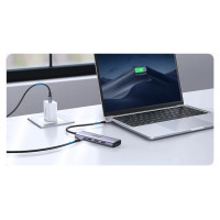 Ugreen Multifunctional HUB 5in1 USB-C - HDMI 1.4 / 3 x USB-A / USB-C PD 100W Ugreen CM511 - gray