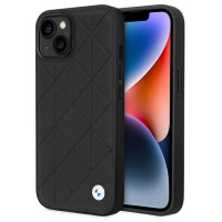BMW Case BMW BMHCP14S22RQDK iPhone 14 6.1" black/black Leather Quilted