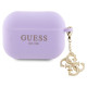 Guess GUAP2LECG4U case for AirPods Pro 2 cover - purple Liquid Silicone Glitter Triangle Charm