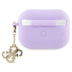 Guess GUAP2LECG4U case for AirPods Pro 2 cover - purple Liquid Silicone Glitter Triangle Charm