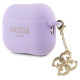 Guess GUAP2LECG4U case for AirPods Pro 2 cover - purple Liquid Silicone Glitter Triangle Charm