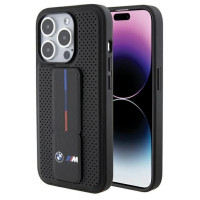 BMW Grip Stand Smooth & Perforated case for iPhone 15 Pro - black