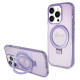 Guess Ring Stand Script Glitter MagSafe case for iPhone 15 Pro Max - purple