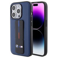 BMW M Grip Stand Bicolor case for iPhone 15 Pro - navy blue