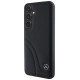 Mercedes Leather Curved Stitches case for Samsung Galaxy S24+ - black