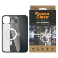 Panzerglass ClearCase case with MagSafe antibacterial for iPhone 14 Plus / 15 Plus - transparent and black