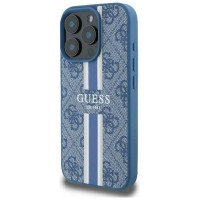 Guess 4G Printed Stripes MagSafe case for iPhone 16 Pro - blue