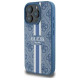 Guess 4G Printed Stripes MagSafe case for iPhone 16 Pro - blue