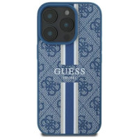 Guess 4G Printed Stripes MagSafe case for iPhone 16 Pro - blue
