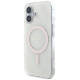 Guess IML 4G Background MagSafe Case for iPhone 16 Plus - White