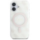 Guess IML 4G Background MagSafe Case for iPhone 16 Plus - White